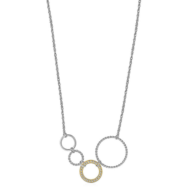 S`Agapõ Bicolor náhrdelník s kruhmi Sirkel SSK01
