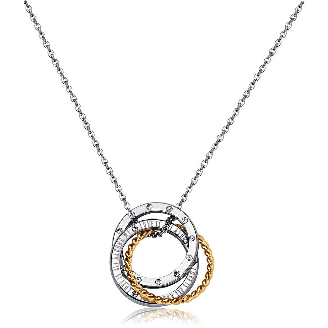 S`Agapõ Bicolor náhrdelník s prepojenými kruhmi Trinidad STR20