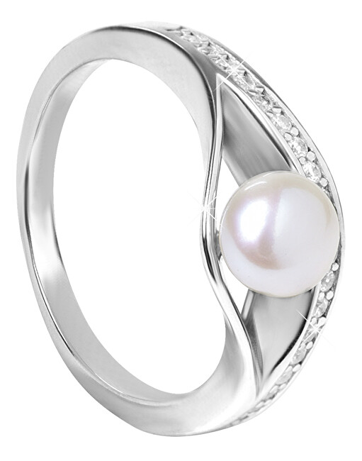 Silver Cat Strieborný prsteň s perlou SC296 54 mm