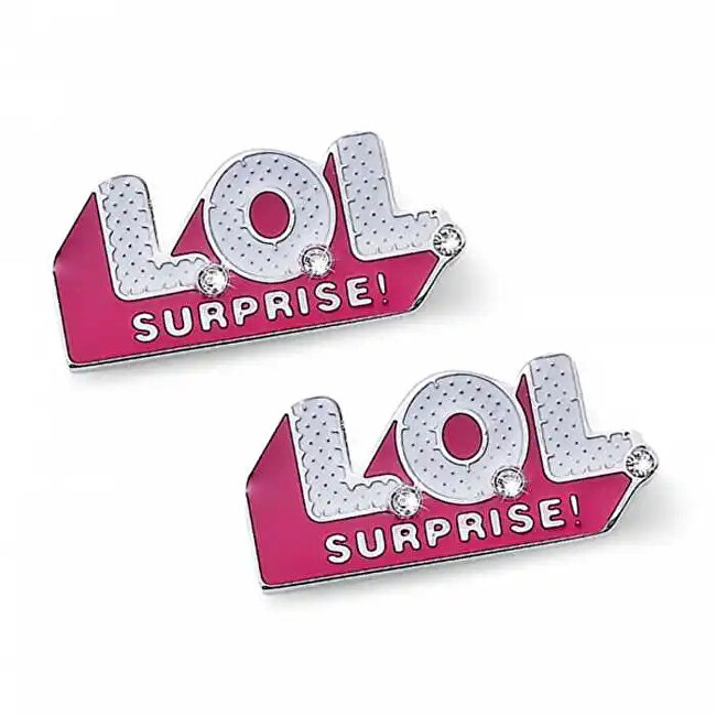 L.O.L. Surprise! Ružové kôstkové náušnice pre dievčatá LOL Logo L2012STLOL