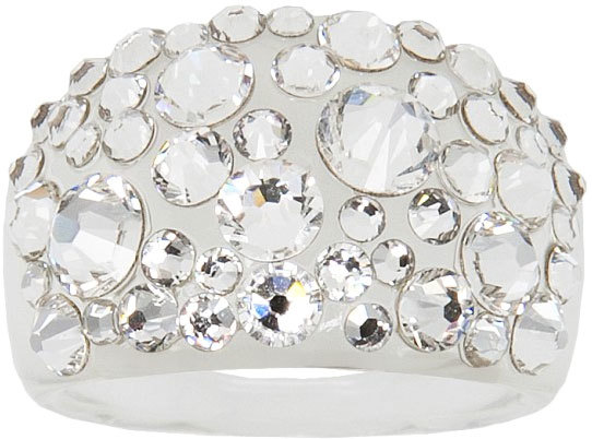 Levien Trblietavý prsteň s kryštálmi Bubble Crystal 50 mm