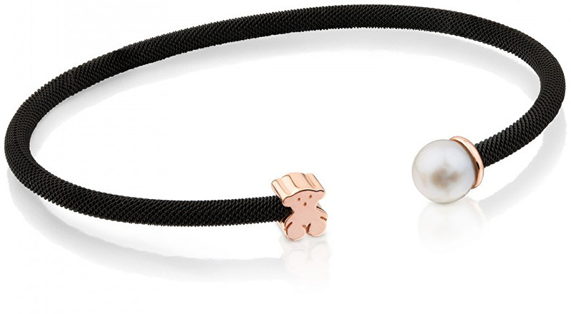 Tous Luxusné oceľový náramok s pravou perlou 613101510