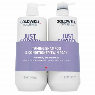 Goldwell Dualsenses Just Smooth Taming Duo sada pre nepoddajné vlasy 2 x 1000 ml